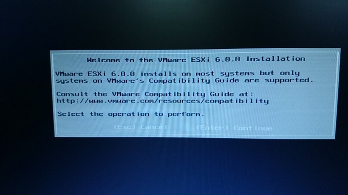 VMware ESXi構築 インストール